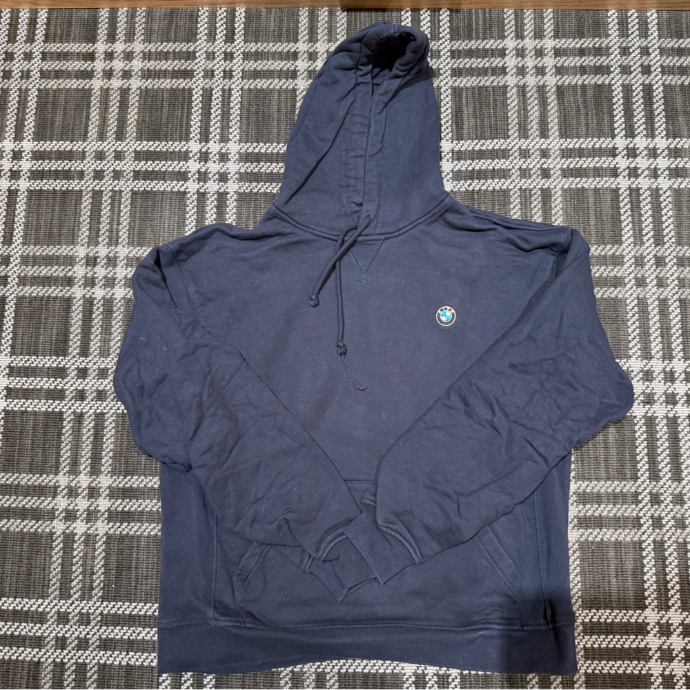 KITH BMW Navy Blue Hoodie with Logo